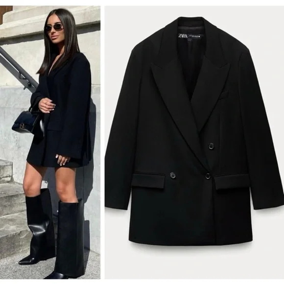 Zara | Jackets & Coats | Zara Long Oversized Jacket Zw